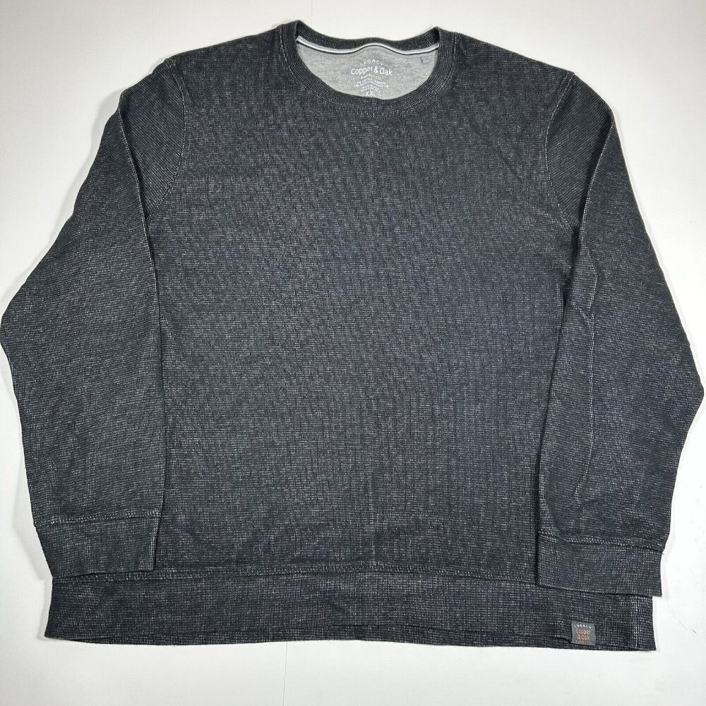 Legacy Copper & Oak Men Pullover Lightweight Sweatshirt Grayish Black Size XXL